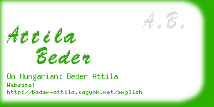 attila beder business card